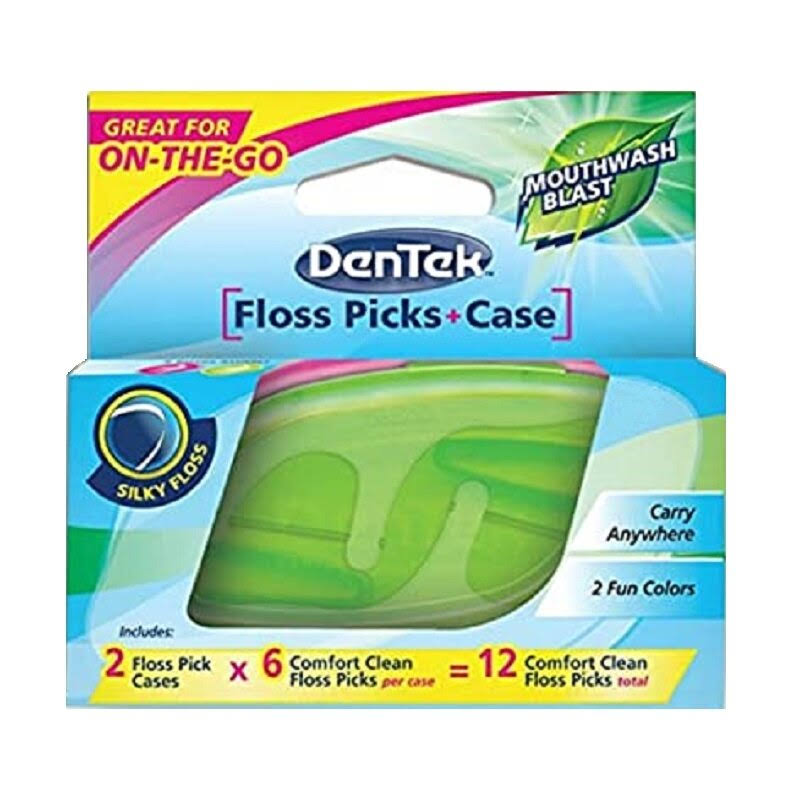Dentek Floss Picks and Case - x12