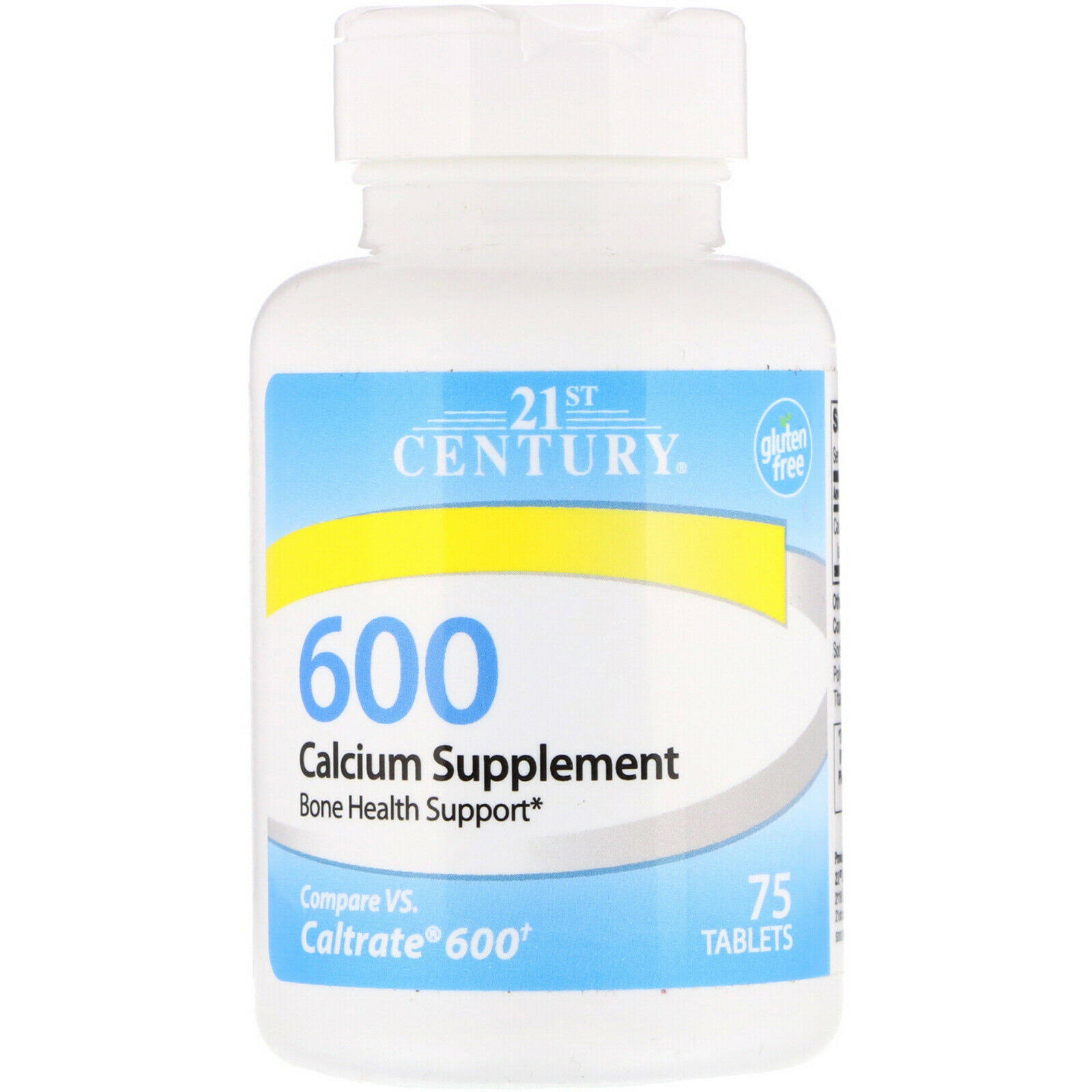 21st Century 600 Calcium Supplement - 75 Tablets