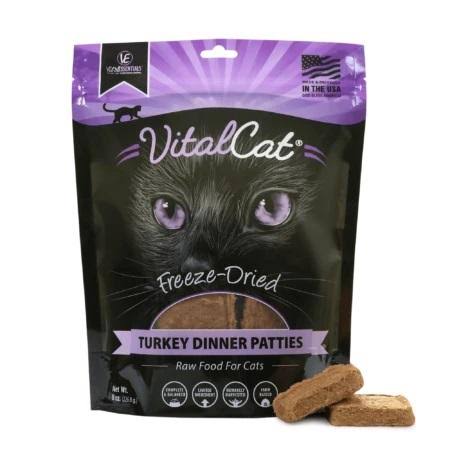 VC, Cat Freeze-Dried Raw, Turkey Dinner Mini Patties - 8 oz