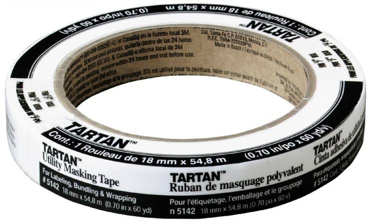 3M Tartan Utility Masking Tape - 0.70" X 60 Yard