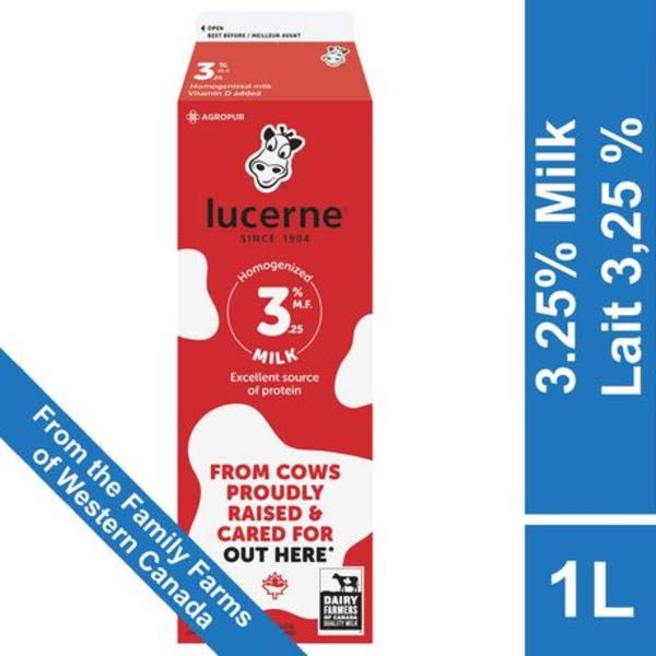 Lucerne 3.25% Milk - 1 l