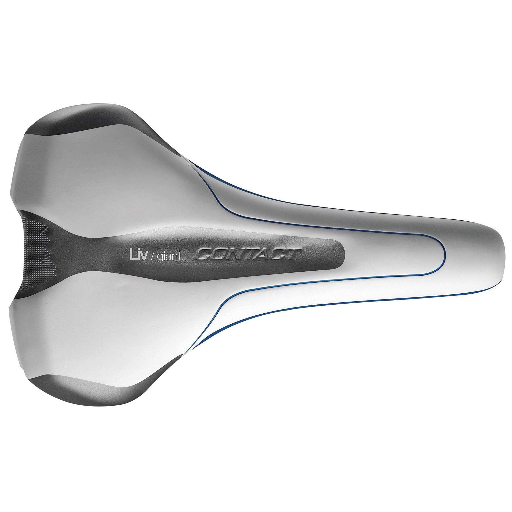 Giant Women's Liv Contact Upright Saddle - White and Blue