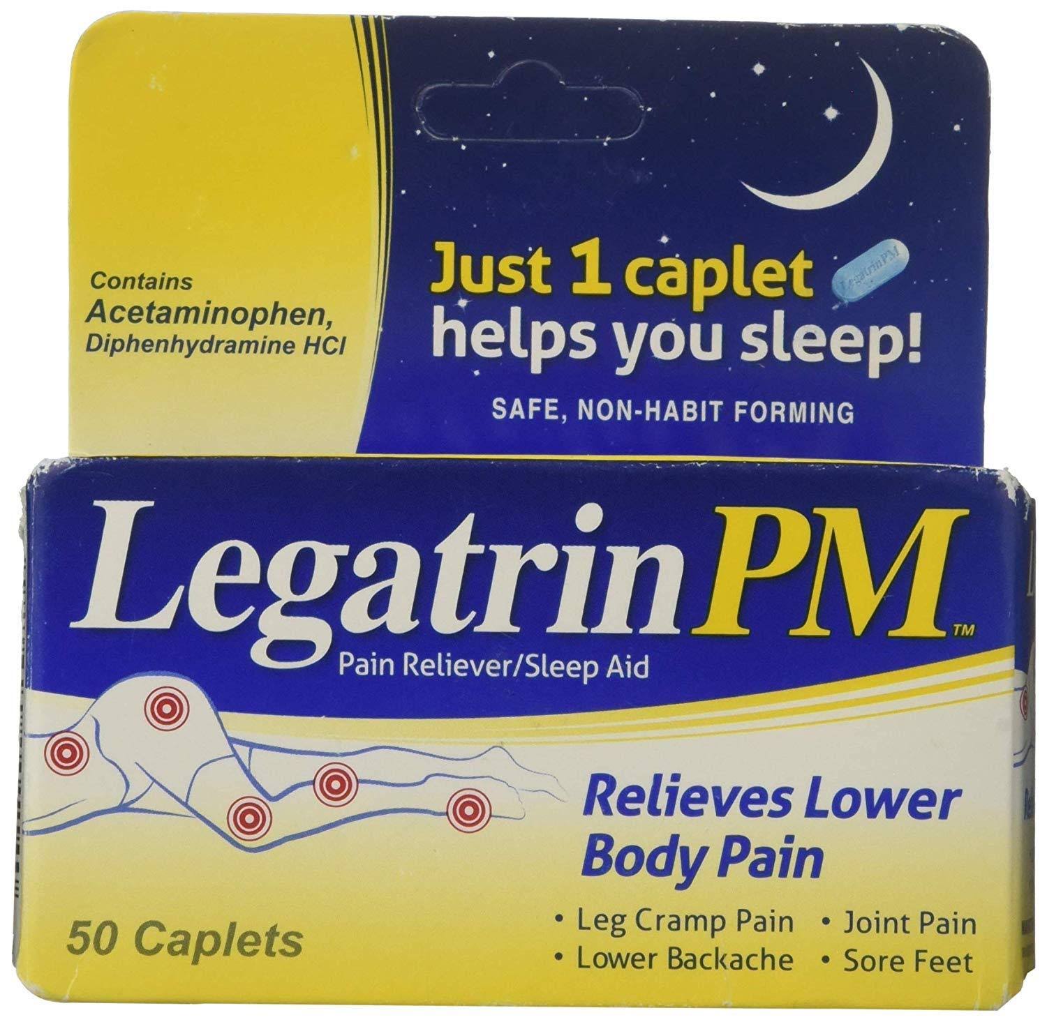 Legatrin Pain Reliever & Sleep Aid - 50 Caplets
