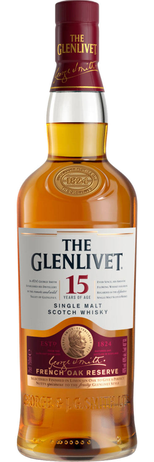 The Glenlivet Single Malt Scotch Whisky - French Oak Reserve, 15 Years
