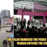 Kelantan FC Fans Riot Following Loss, Forcing Perak FC Fans & Players To Take Shelter In Stadium