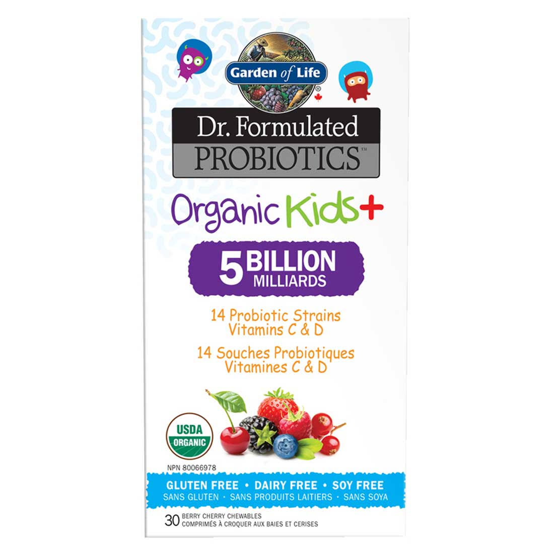 Garden of Life Dr. Formulated Probiotics Organic Kids+ Chewable