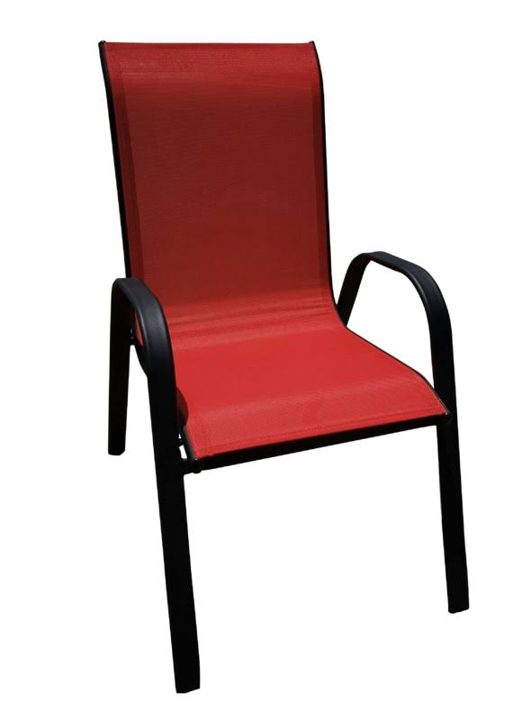 Seasonal Trends Red Stackable Sling Chair