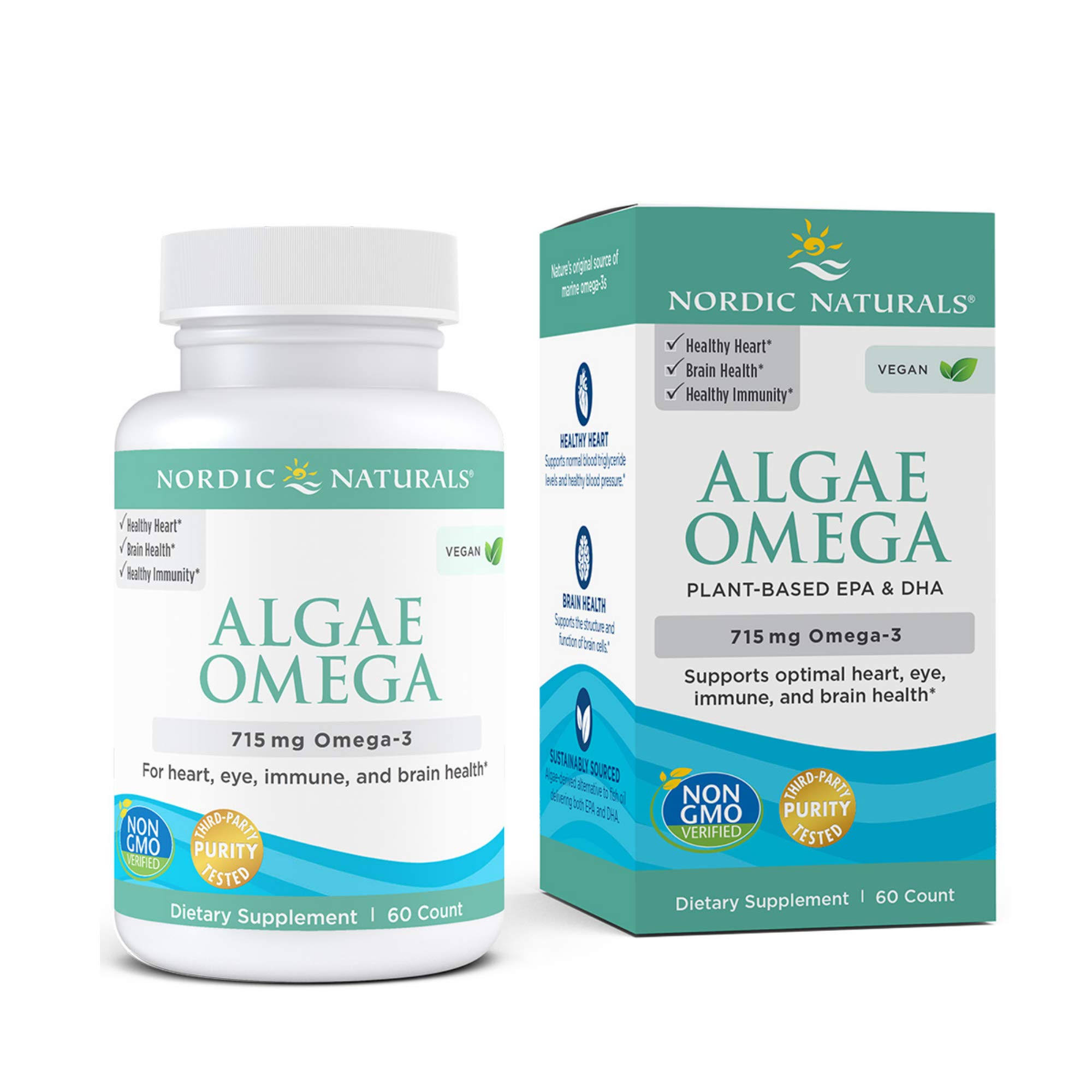 Nordic Naturals Algae Omega Dietary Supplement - 60 Softgels
