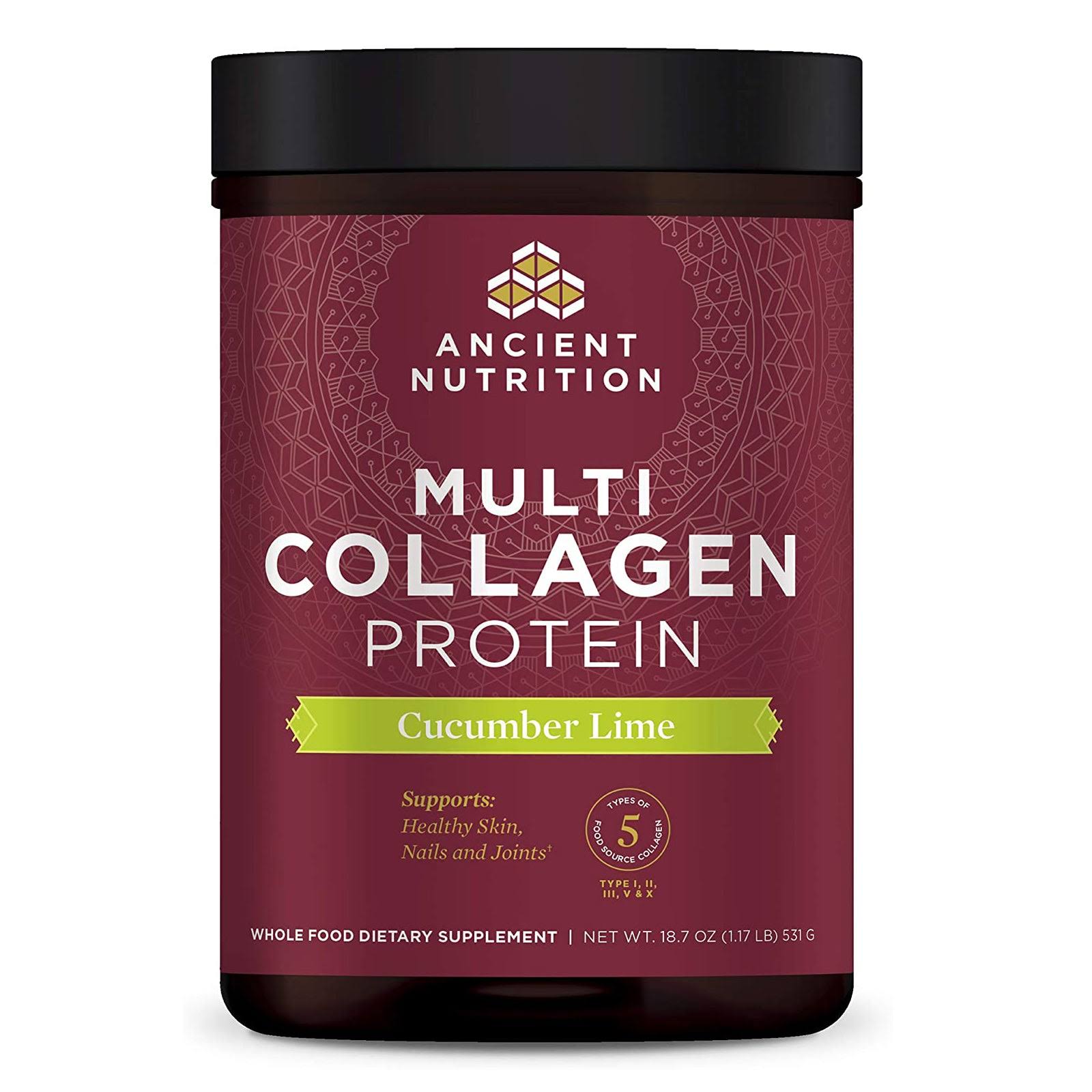 Ancient Nutrition Multi Collagen Protein Powder - Cucumber Lime, 530g