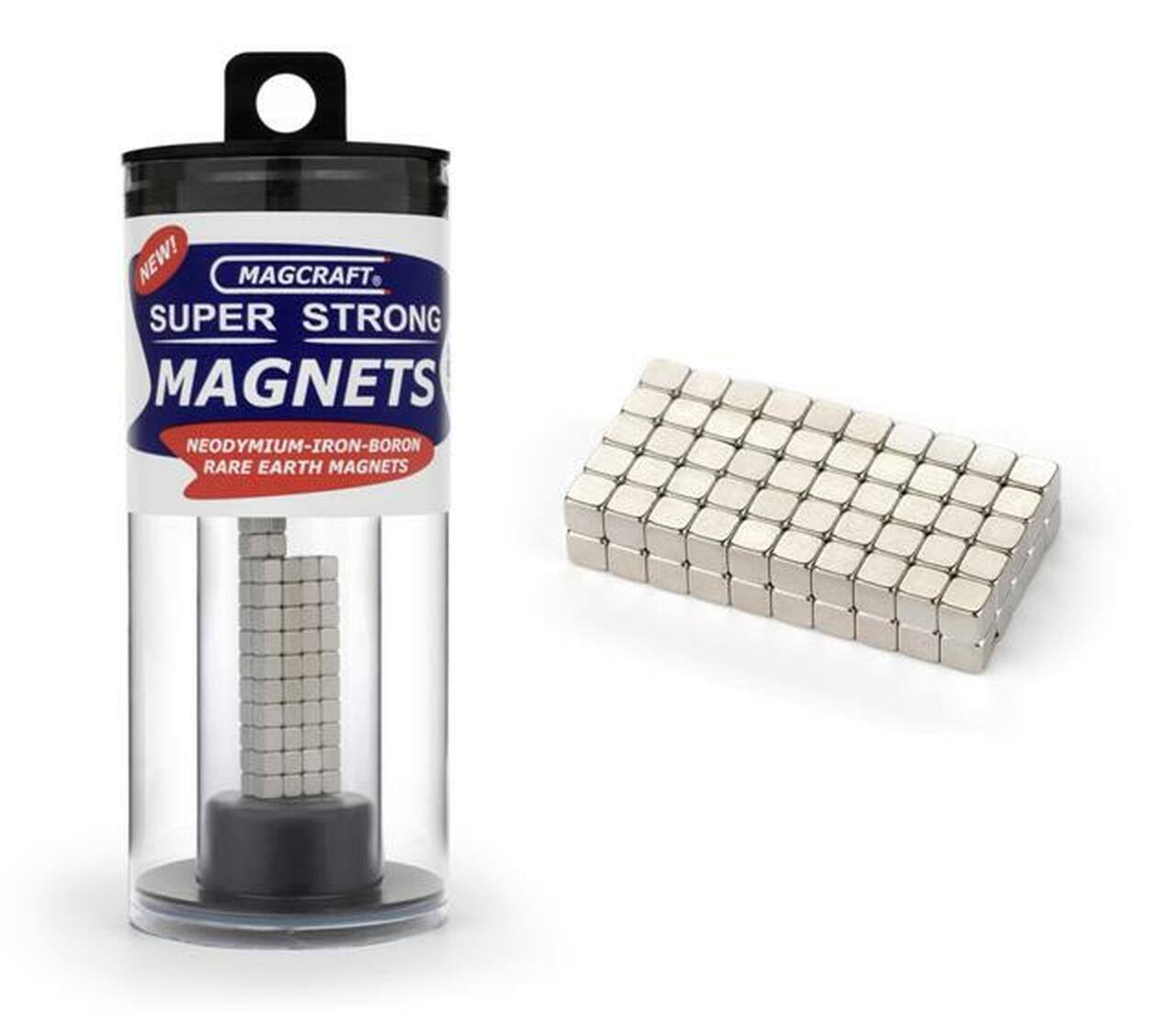 Magcraft Rare Earth Cube Magnet - 1/8", 100pk