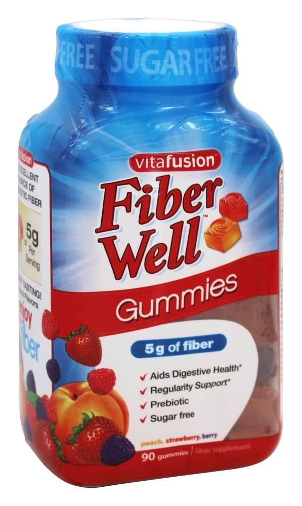 Vitafusion Fiber Well Gummies Prebiotic Fiber Supplement - 90 Count