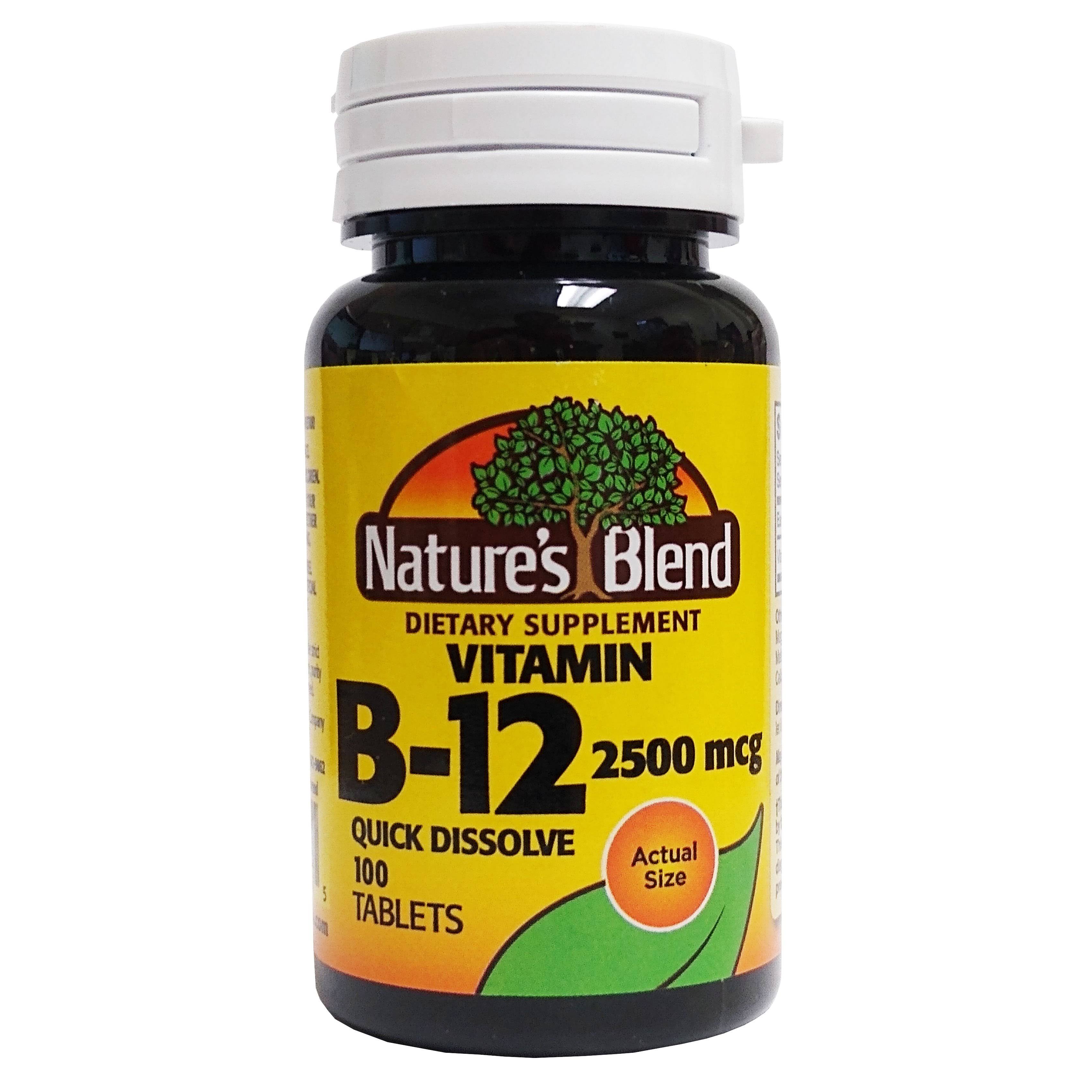 Nature's Blend Vitamin B-12 2500mcg Tablets