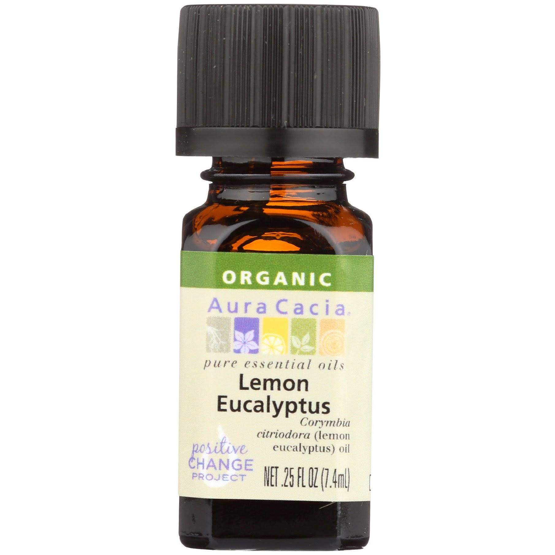Aura Cacia Organic Lemon Eucalyptus Essential Oil - 0.25oz