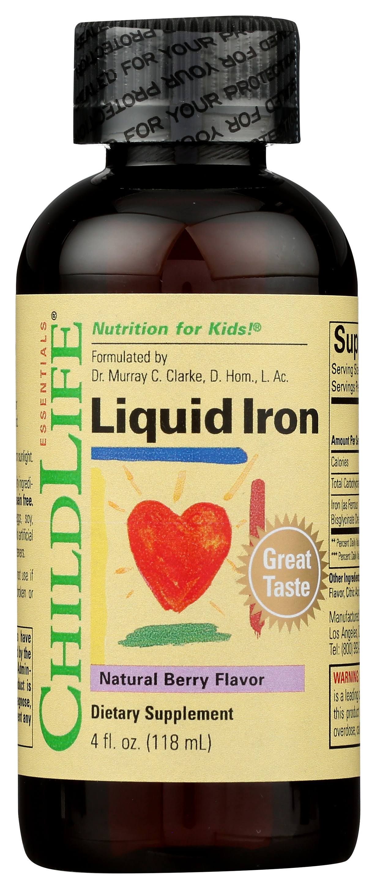 ChildLife Essentials, Liquid Iron, Natural Berry, 4 fl oz (118 ml)