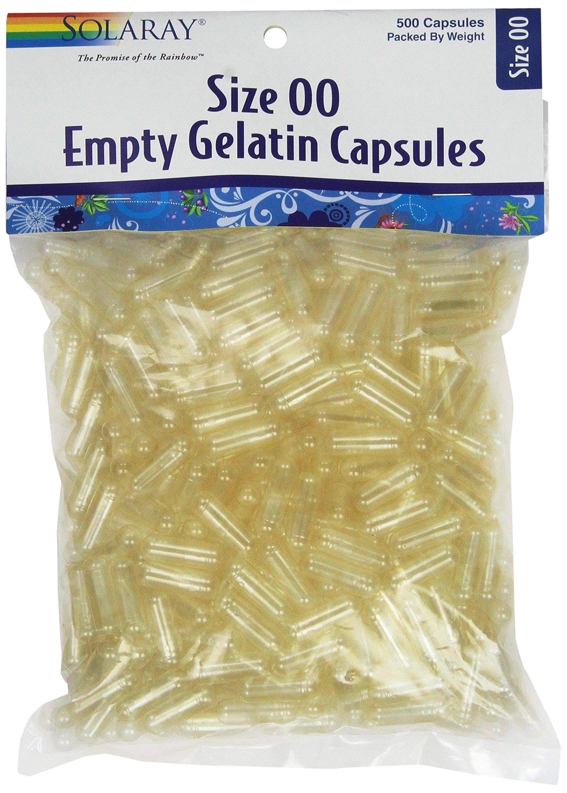 Solaray Empty Gelatin Capsules - Size 00, 500 Count