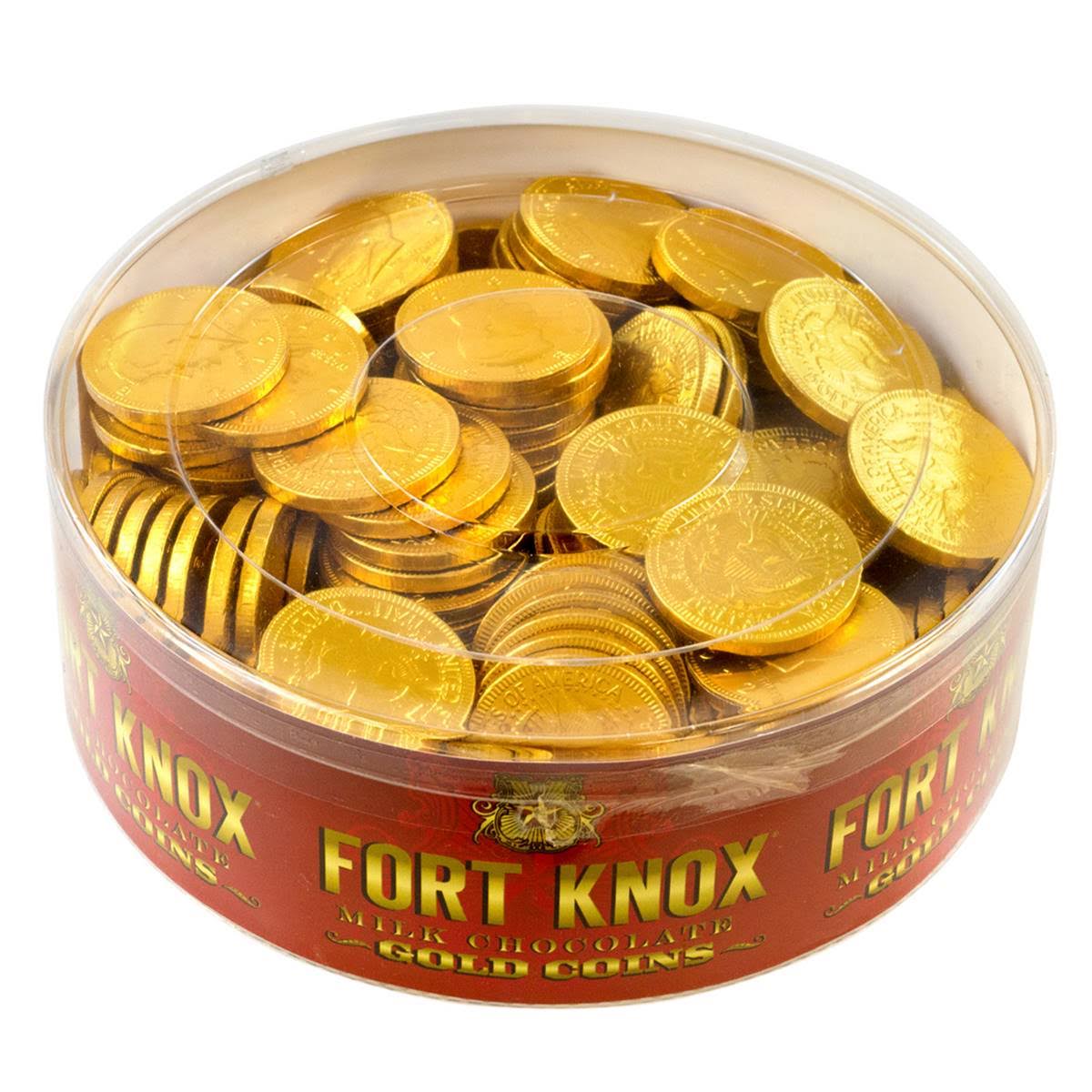 Fort Knox Chocolate Gold Coins - Milk Chocolate, 1.61lbs, 144 Pieces