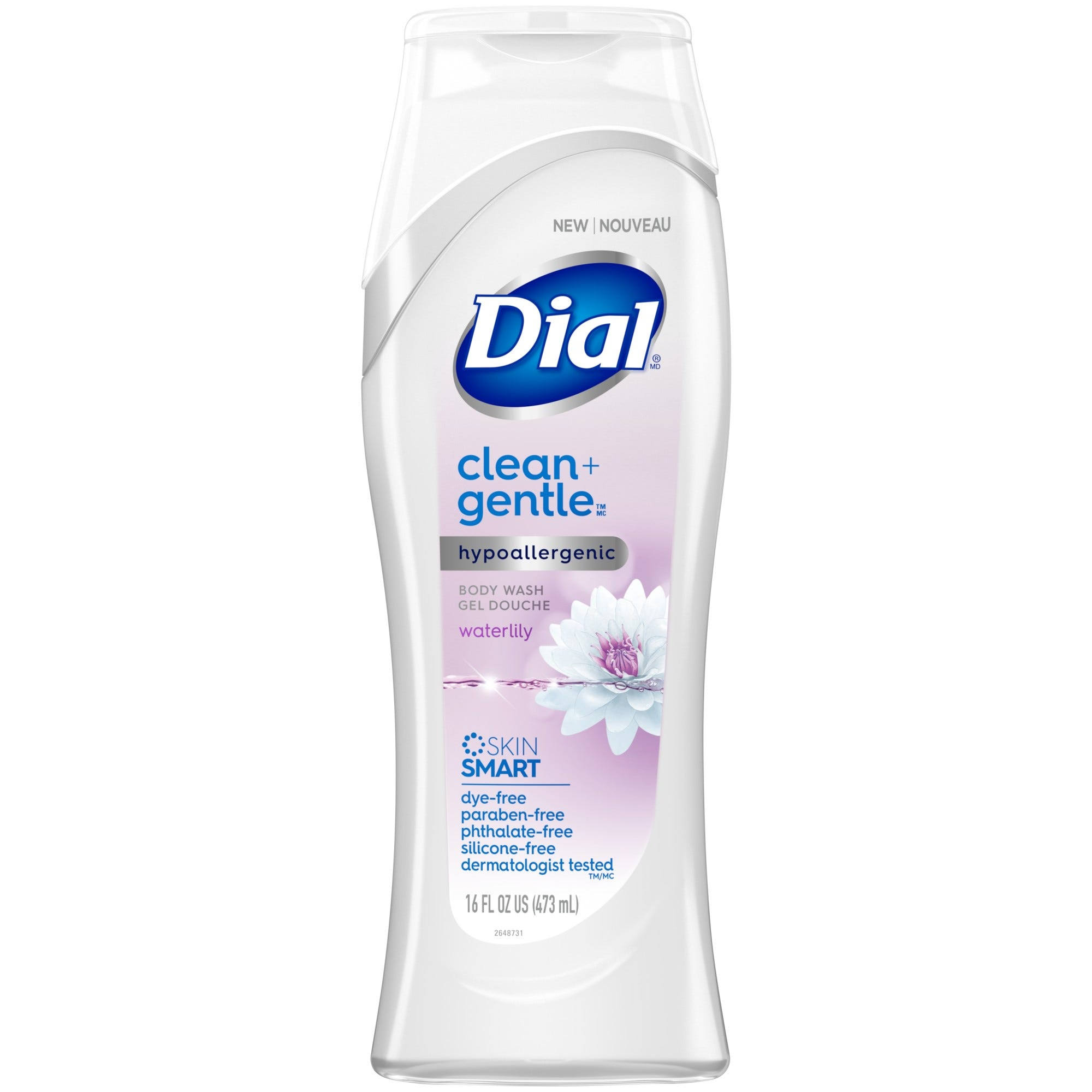 Dial Clean + Gentle 16 fl. oz. Hypoallergenic Waterlily Body Wash