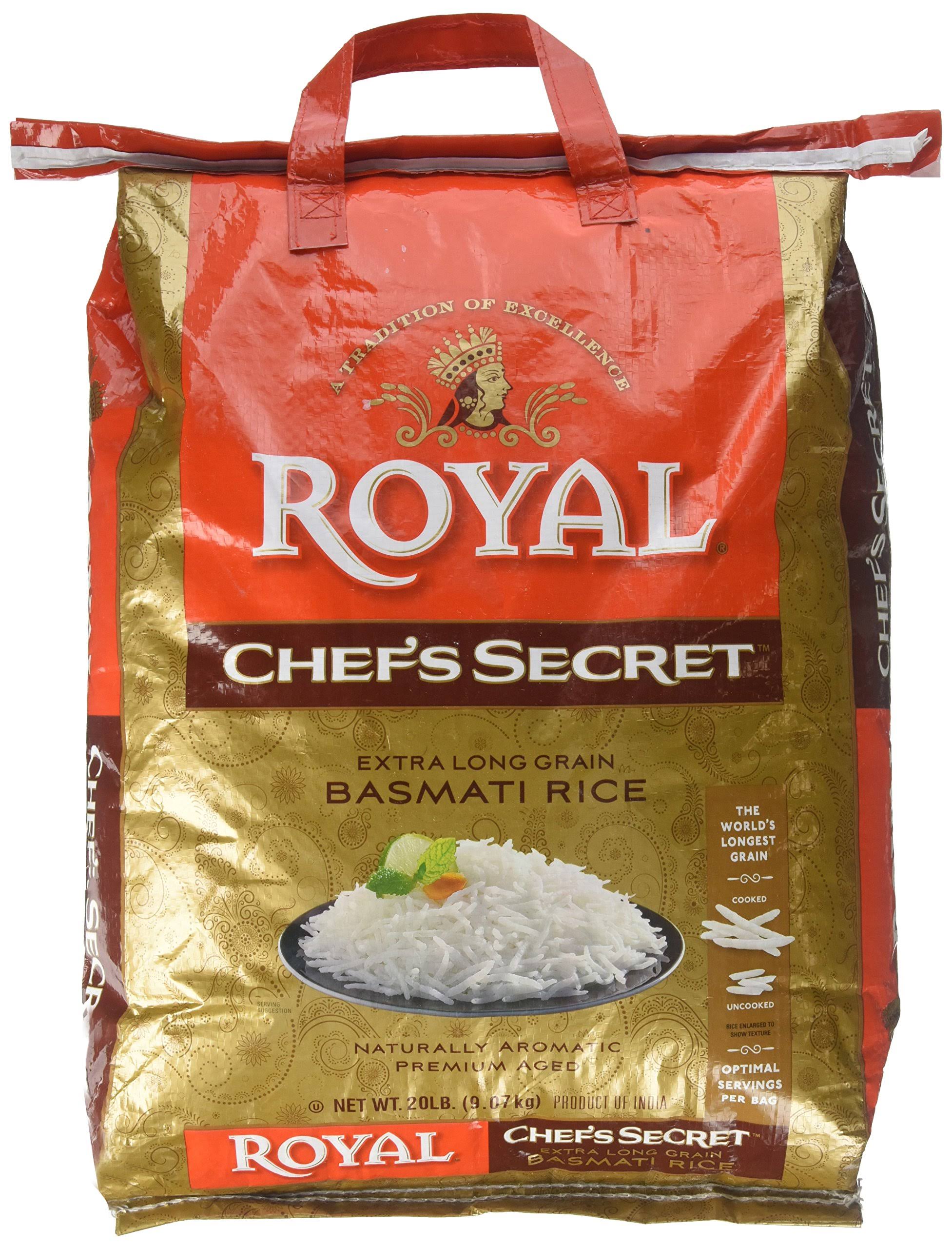 Royal Chef's Secret Extra Long Basmati Rice - 20lbs