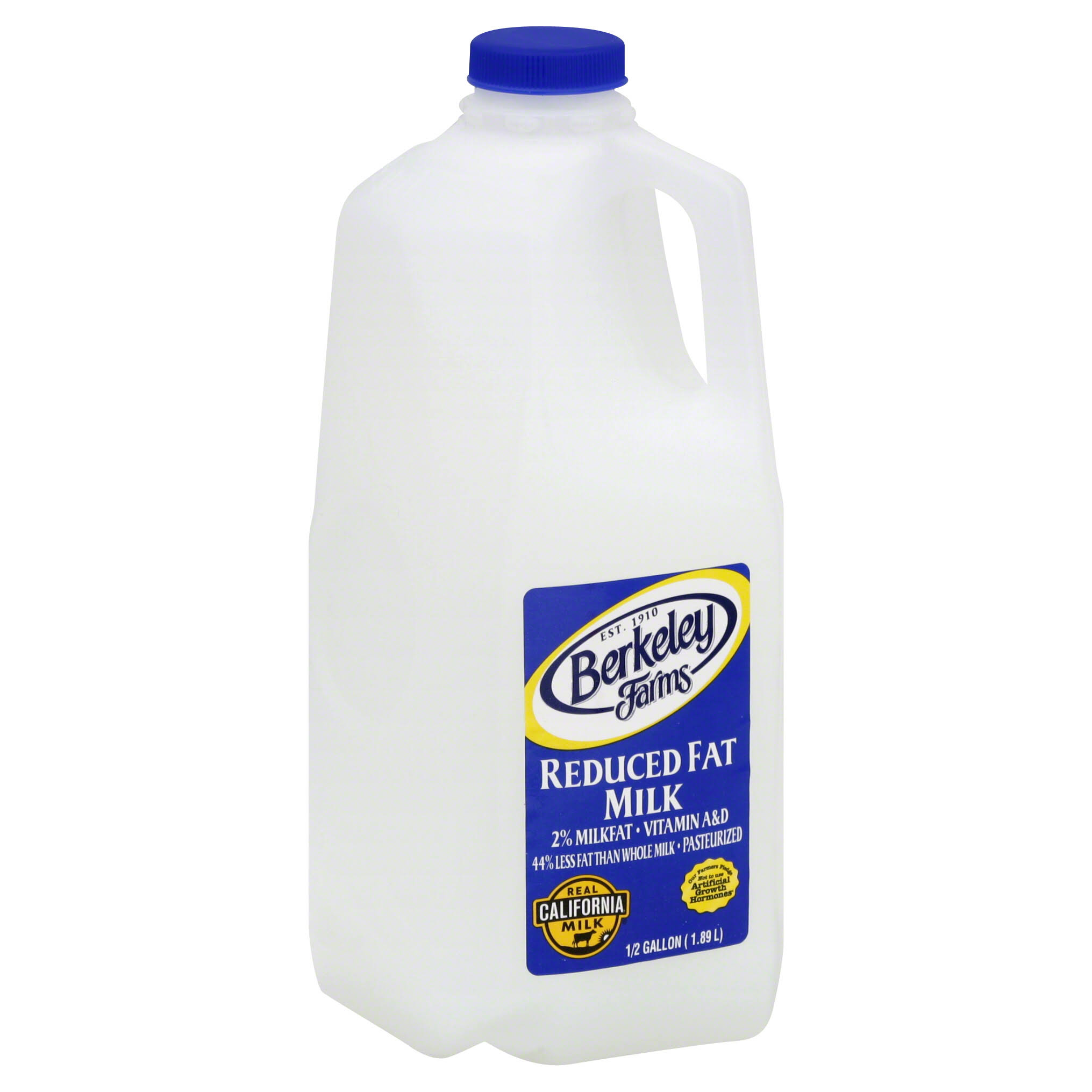 Berkeley Farms Milk, Reduced Fat, 2% Milkfat - 0.5 gl (1.89 lt)