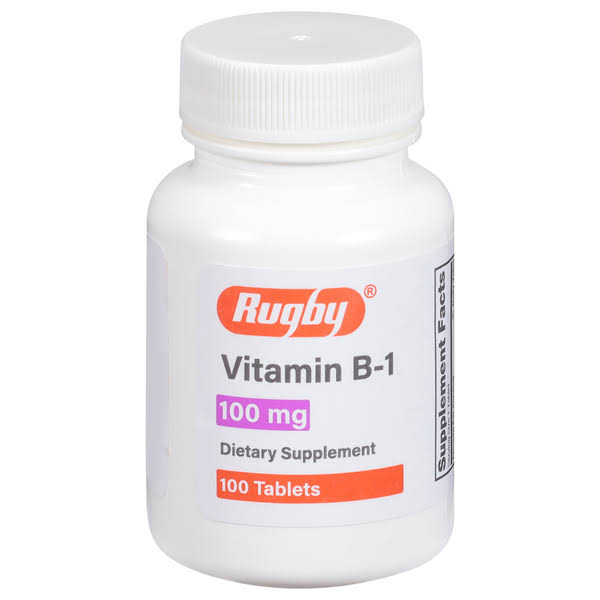 Rugby Vitamin B-1, 100 mg, Tablets - 100 ea