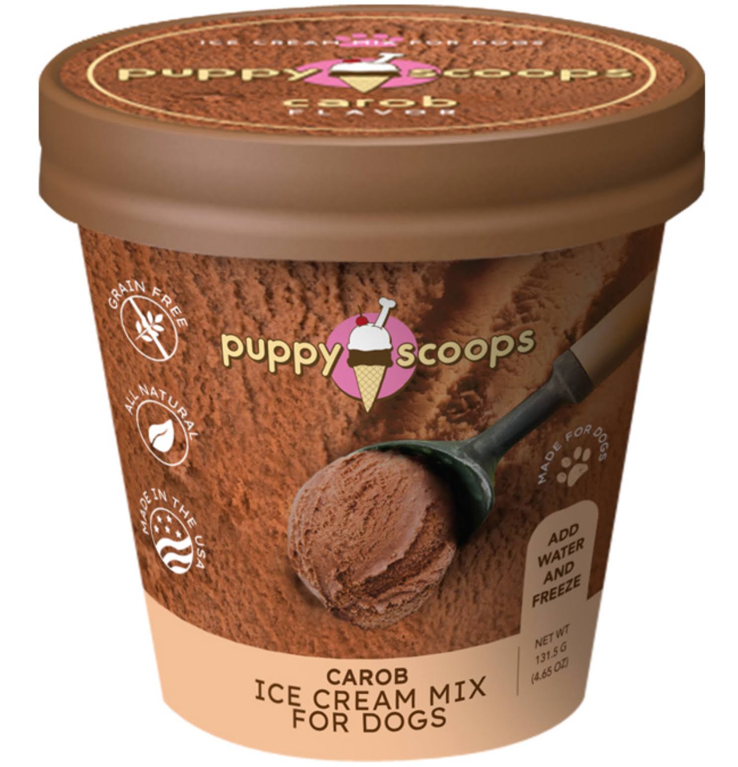 Puppy Scoops Ice Cream Mix for Dogs 2.32 oz / Carob