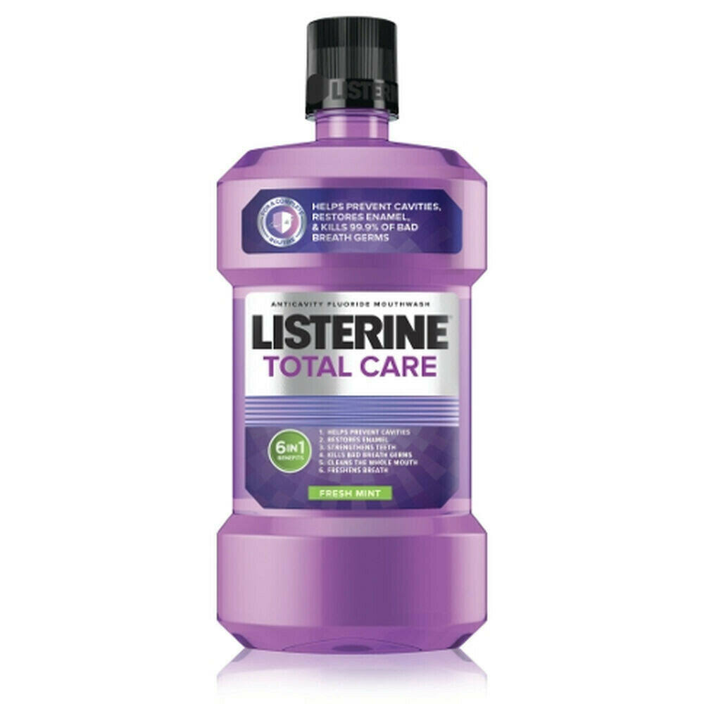 Listerine Total Care Clean Mint Antibacterial Mouthwash - 500ml