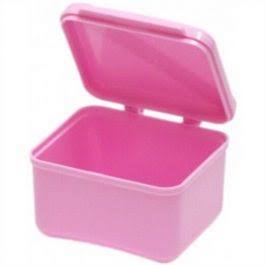 Valley Sundries Denture Box - With Lid, Pink