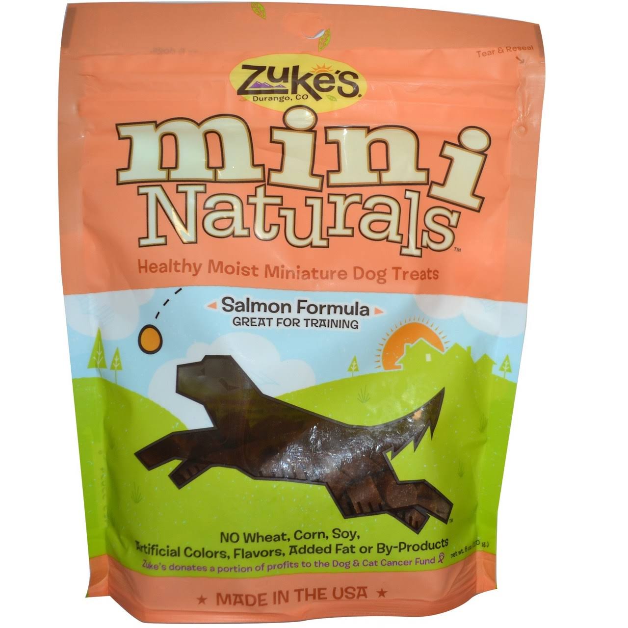 Zukes Mini Naturals Dog Treat - Salmon, 6oz