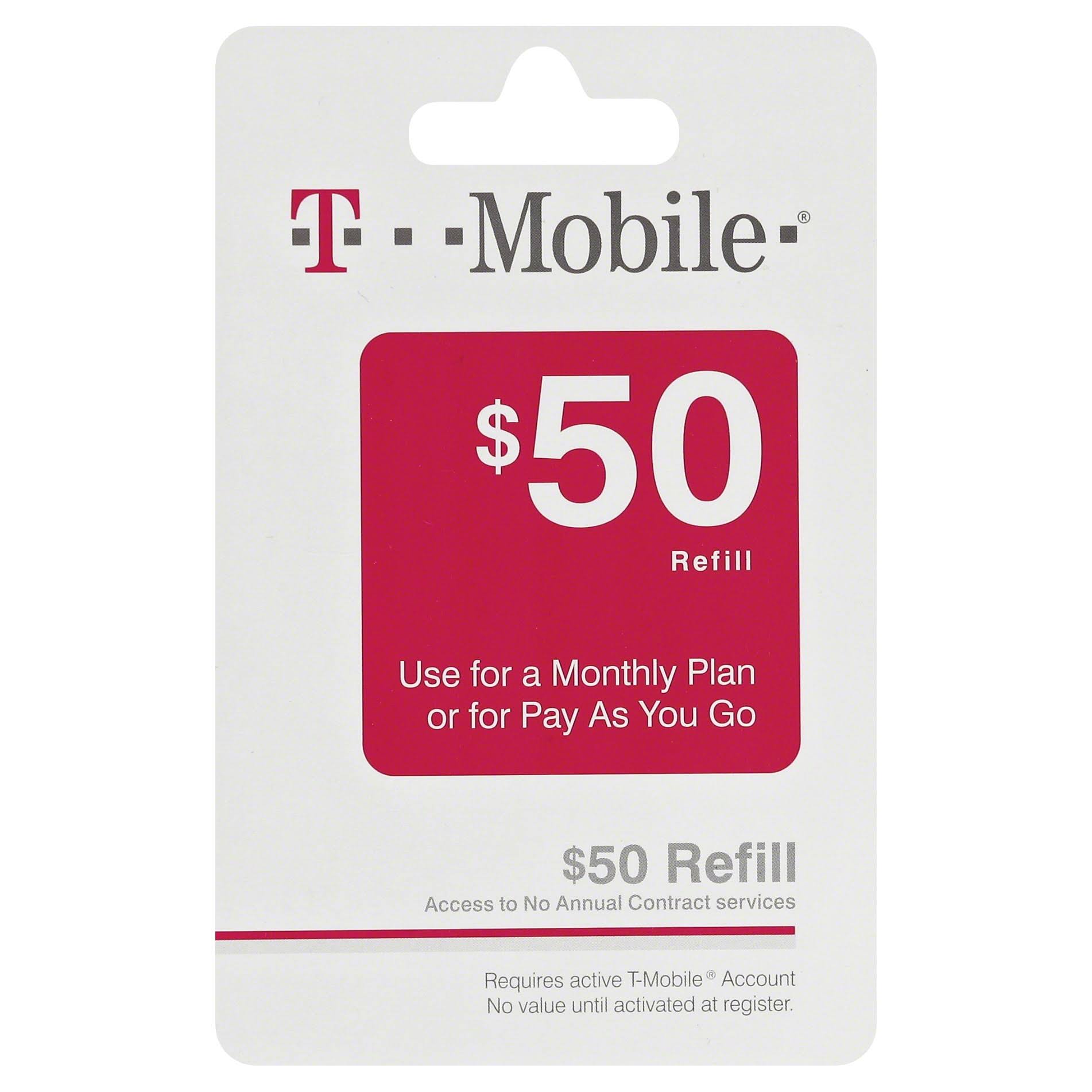 T-Mobile Refill Card,