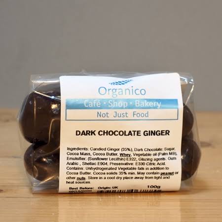 Organico Dark Chocolate Ginger (100g)|Organico