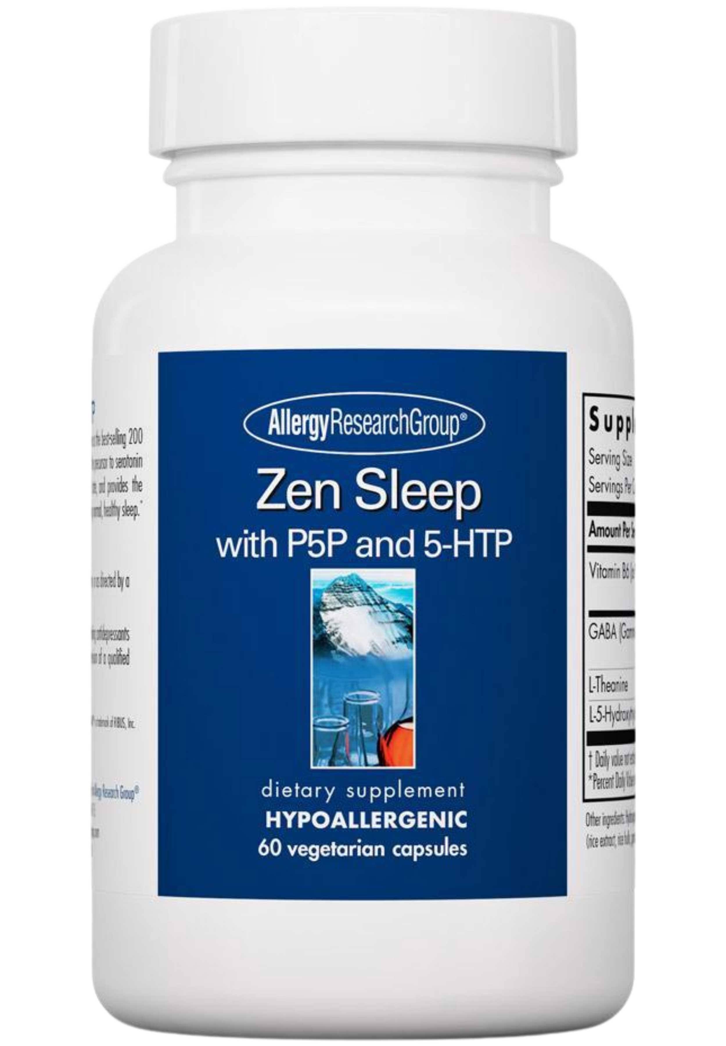 Allergy Research Group Zen Sleep With P5P And 5-HTP 60 Vegetarian Capsules