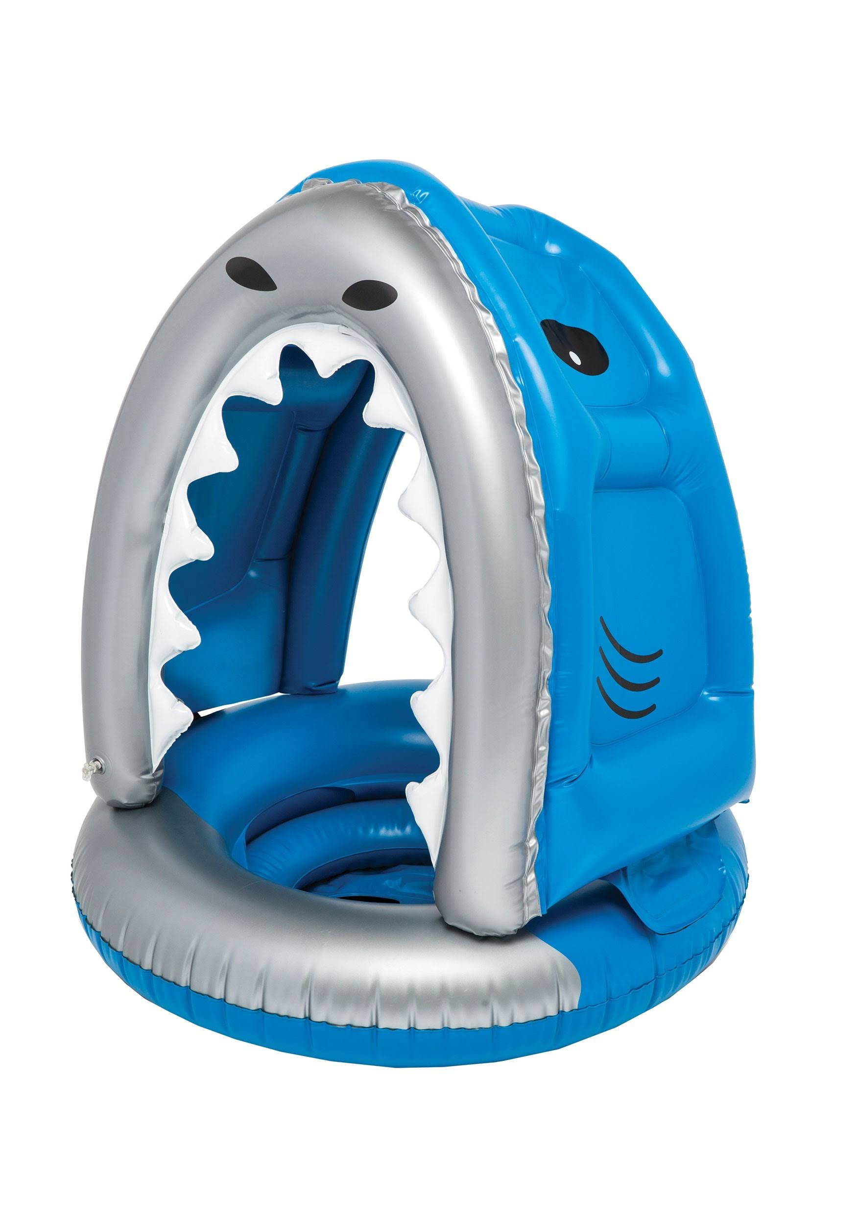 Lil' Shark Canopy Float | Kids | Unisex | Blue/Gray | One-Size | Big Mouth Inc