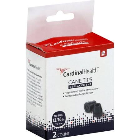 Cardinal Health 13/16in. Cane Tips, 20mm, Black, 1Pr