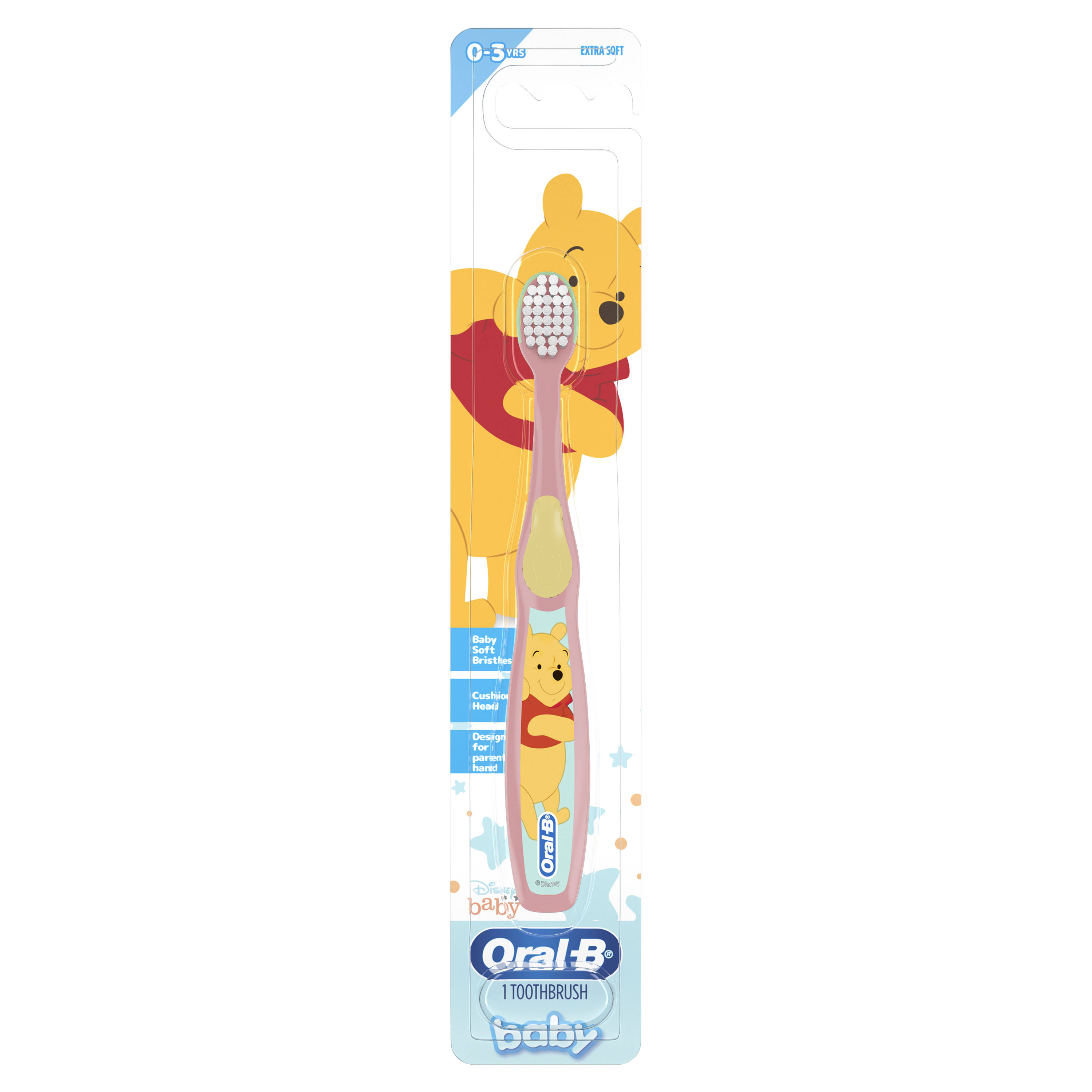 Oral-B Baby Toothbrush Featuring Disney's Pooh, Baby Soft Bristles,