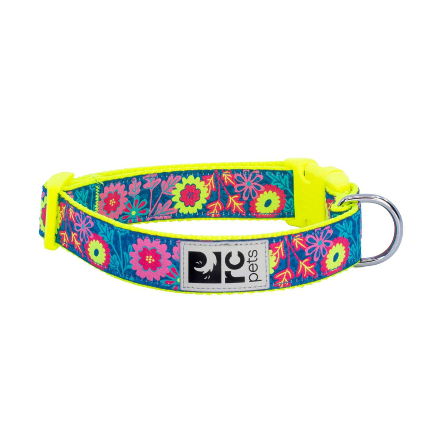 RC Pets Clip Dog Collar, Flower Power, Small