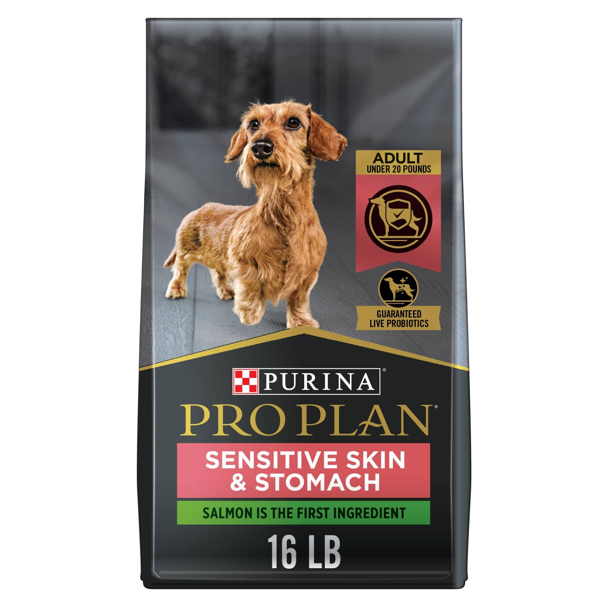 Purina Pro Plan Sensitive Skin and Sensitive Stomach Small Breed Dog Food, Salmon & Rice Formula - 16 LB Bag