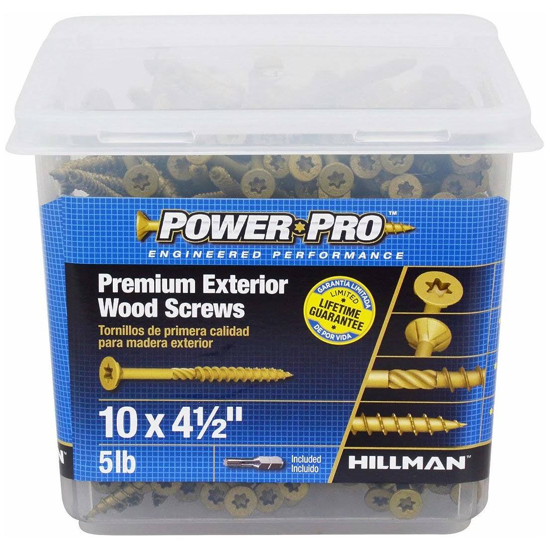 Hillman Fasteners Premium Exterior Wood Screws - 10 x 4-1/2'', 5 lbs