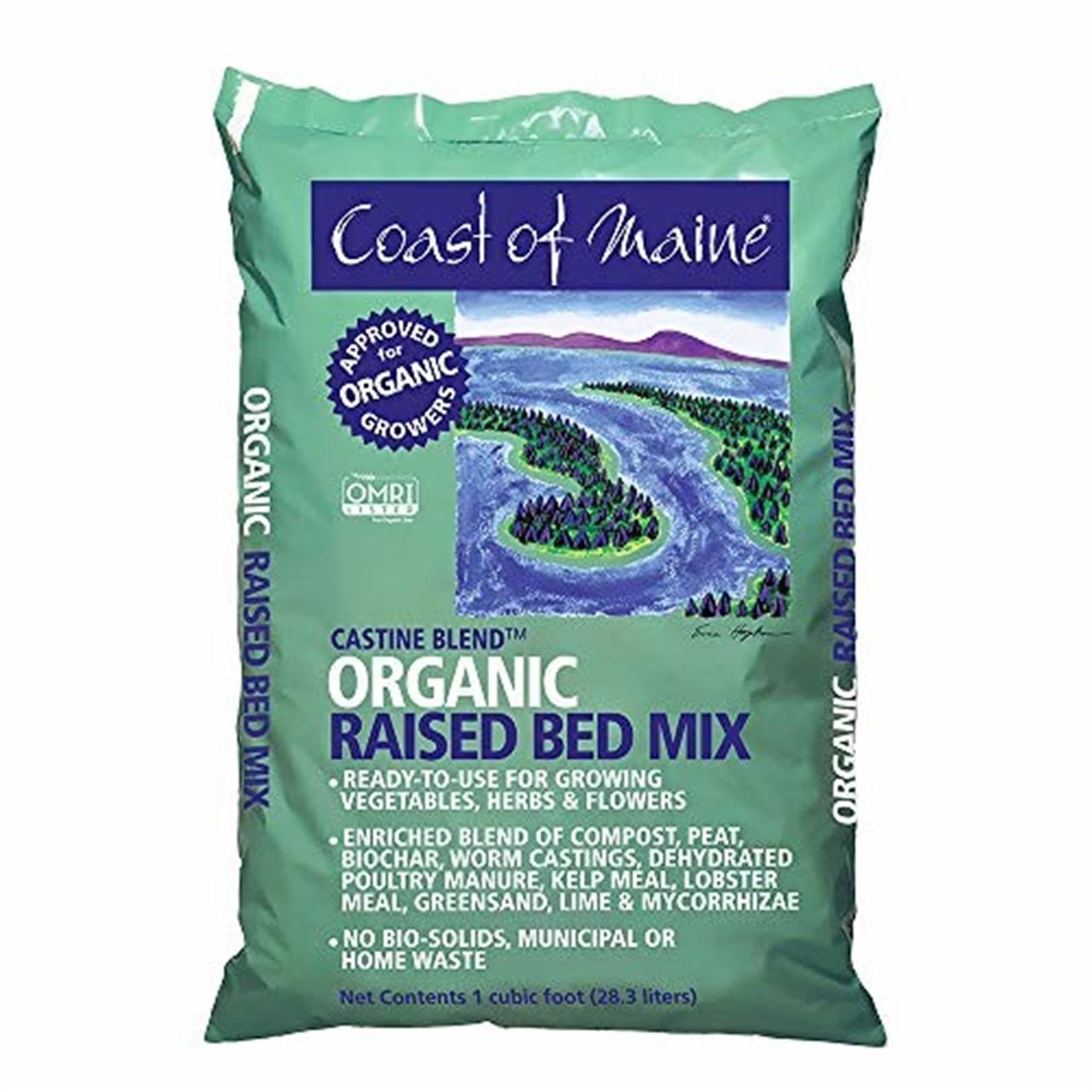 Coast of Maine Castine Blend, Organic Raised Bed Mix, 1 Cu ft