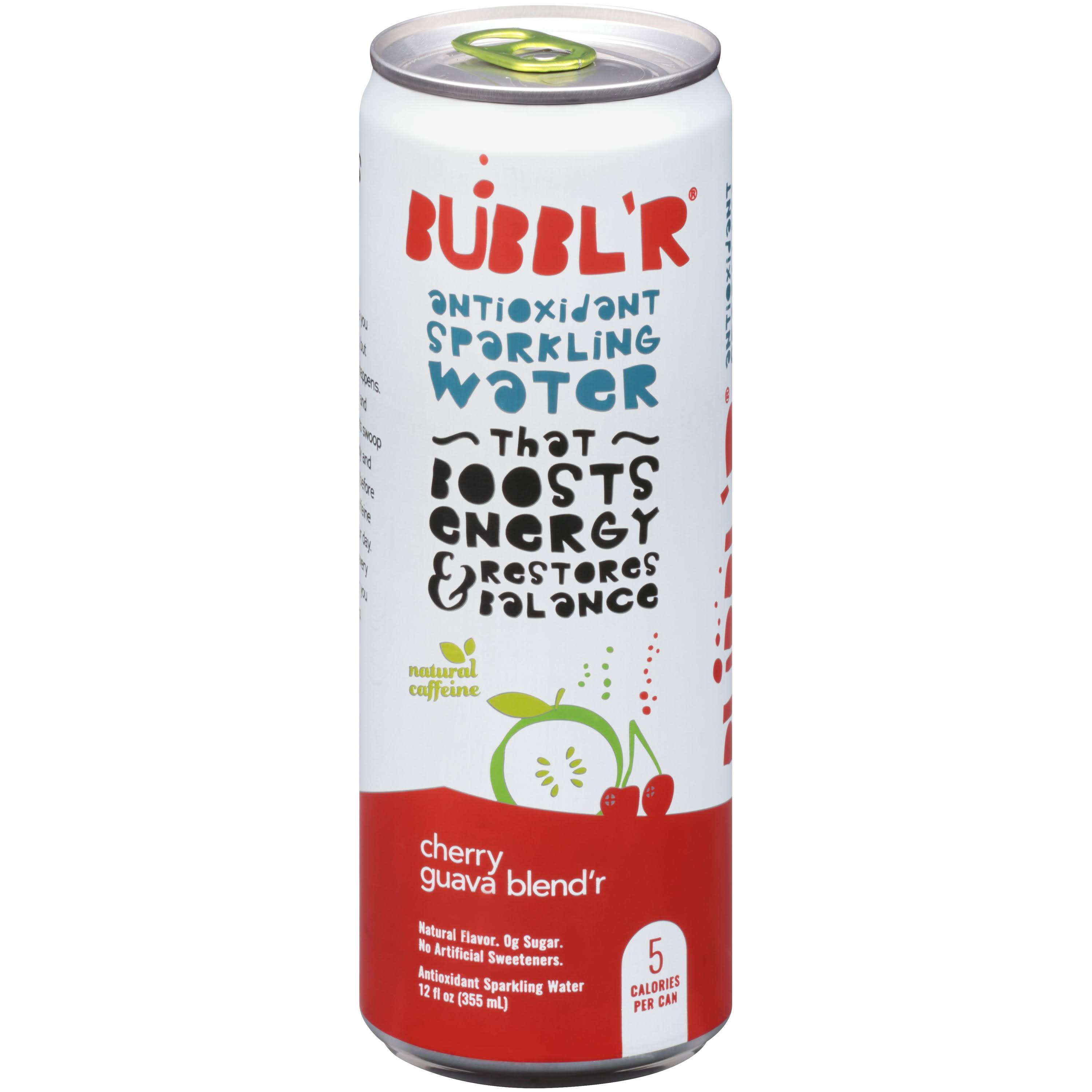 Bubblr Sparkling Water, Antioxidant, Cherry Guava Blend'r - 12 fl oz