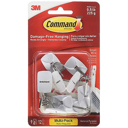 Command Strips Wire Hooks - Small, 9pk