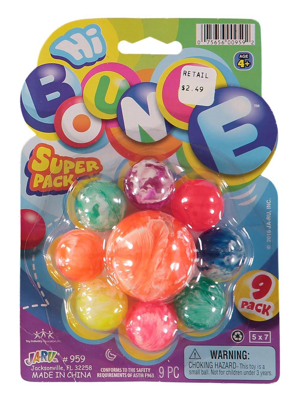 Ja-Ru Hi-Bounce Assorted Super Ball Pack