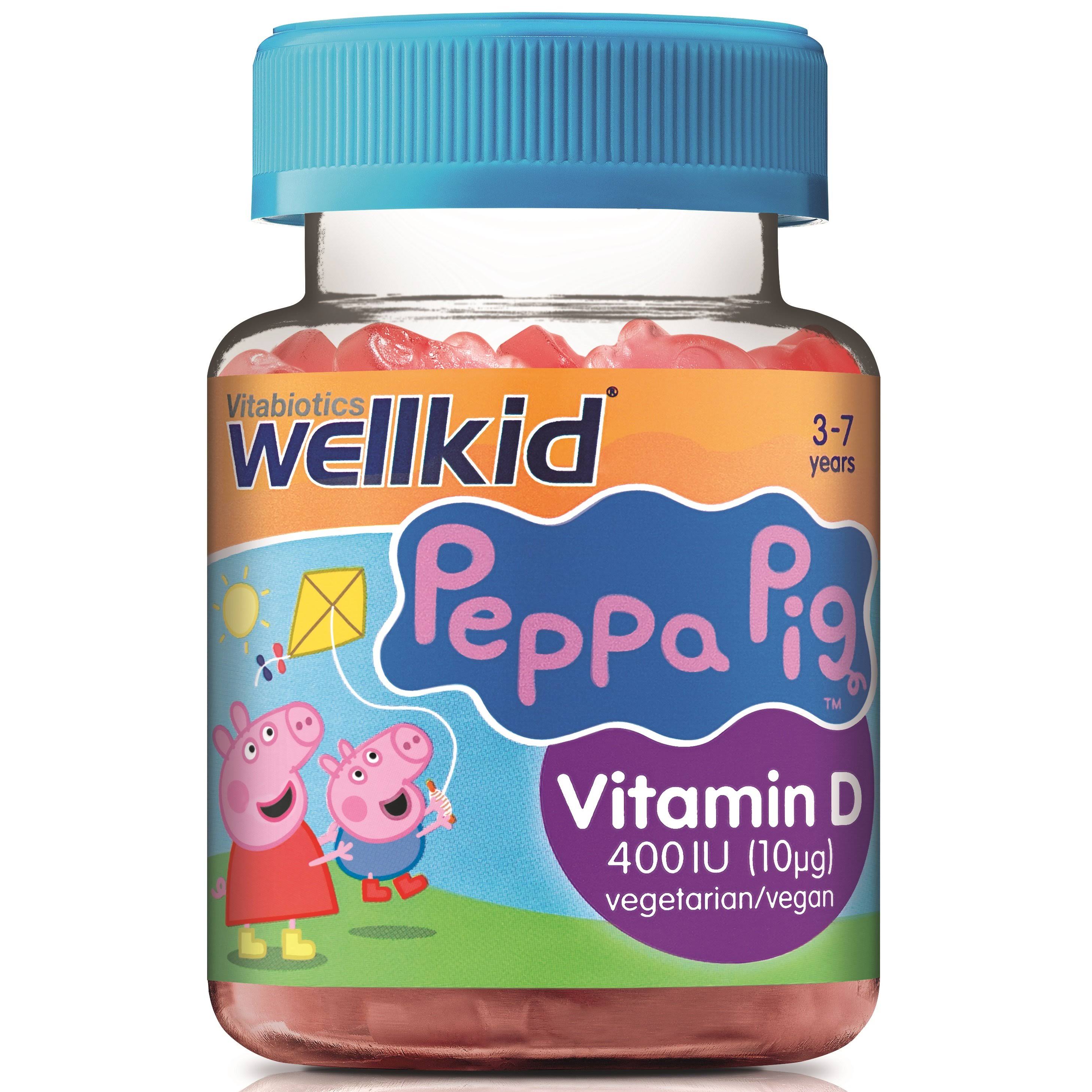 Vitabiotics Well Kid Peppa Pig Vitamin D 400 IU Supplement - 30pcs, 3 to 7 years