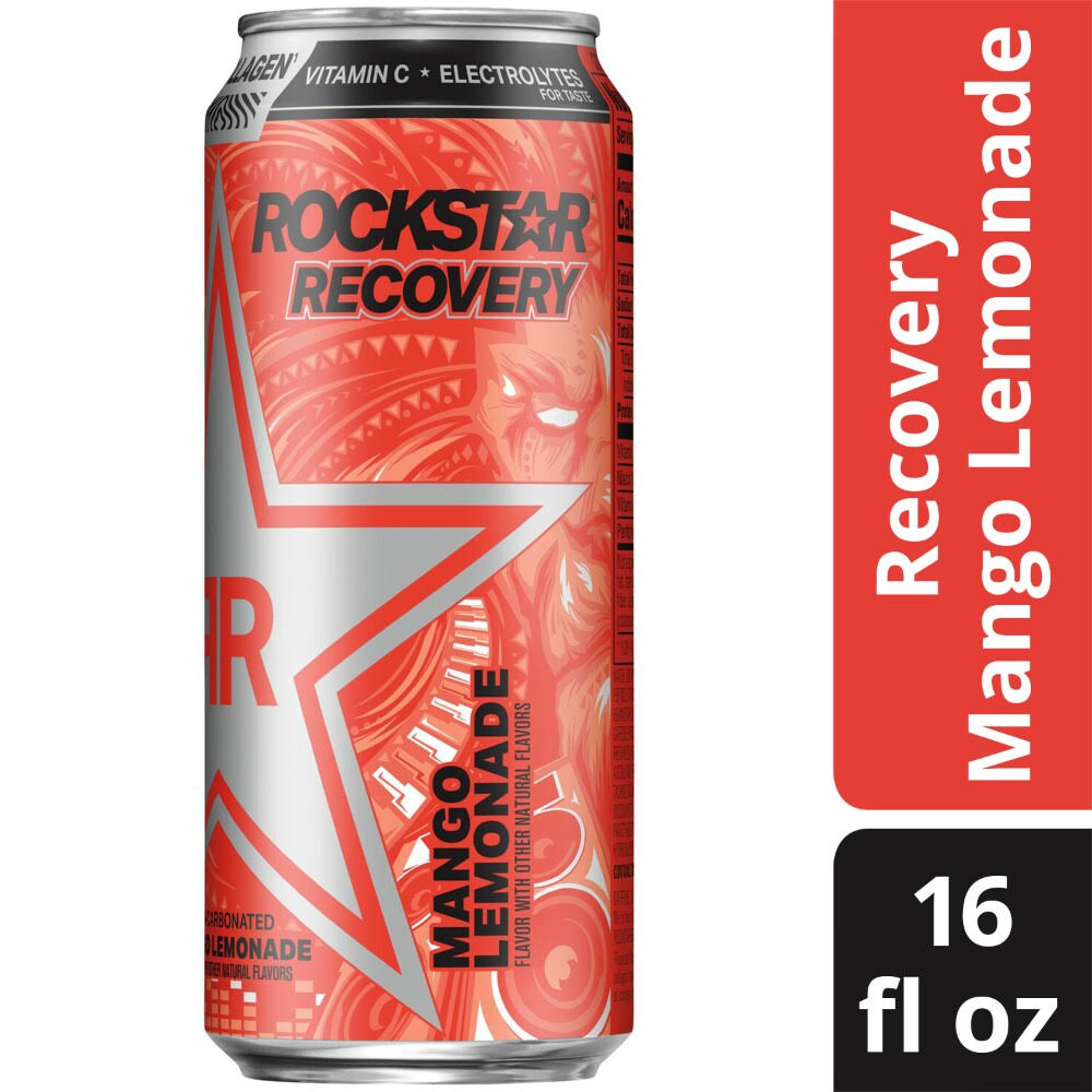 Rockstar Recovery Energy Drink, Mango Lemonade - 16 fl oz