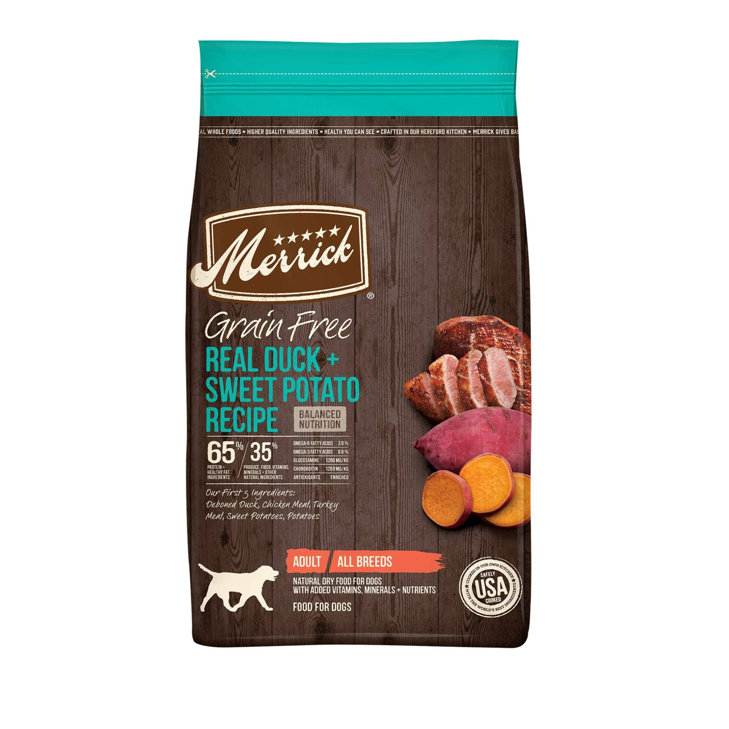 Merrick Grain Free Real Duck & Sweet Potato Dry Dog Food 22 lbs