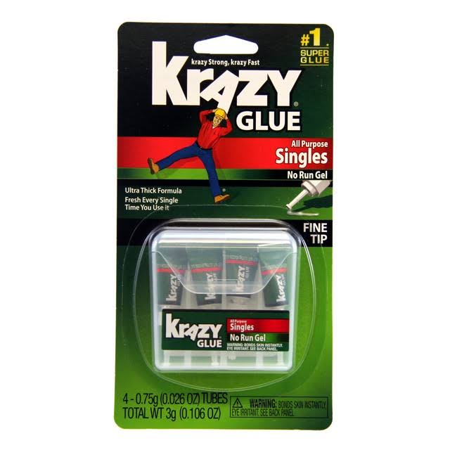 Krazy Glue All Purpose Single Use Tubes - 4 ct, 0.75g