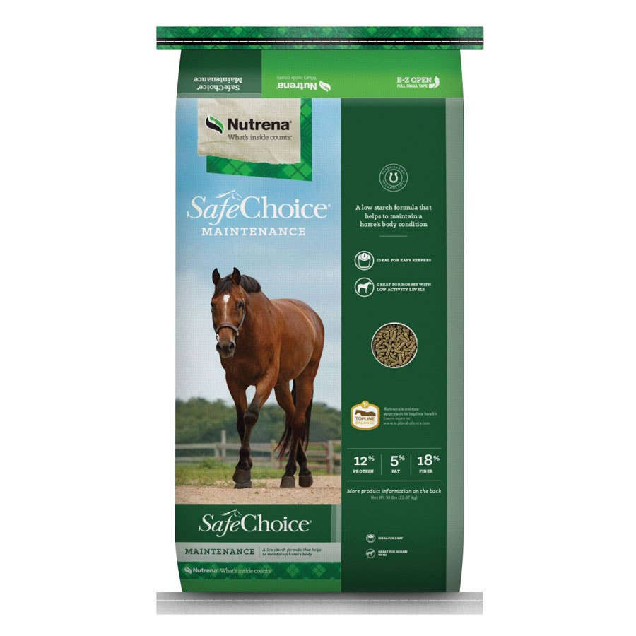 Nutrena 94516 Animal Supplies 50 Pounds Pack SafeChoice Maintenance Horse Feed
