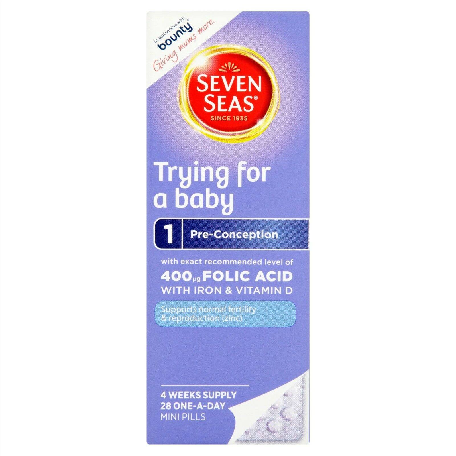 Seven Seas Trying for a Baby 1 Pre-Conception Mini Pills - 28 Pack