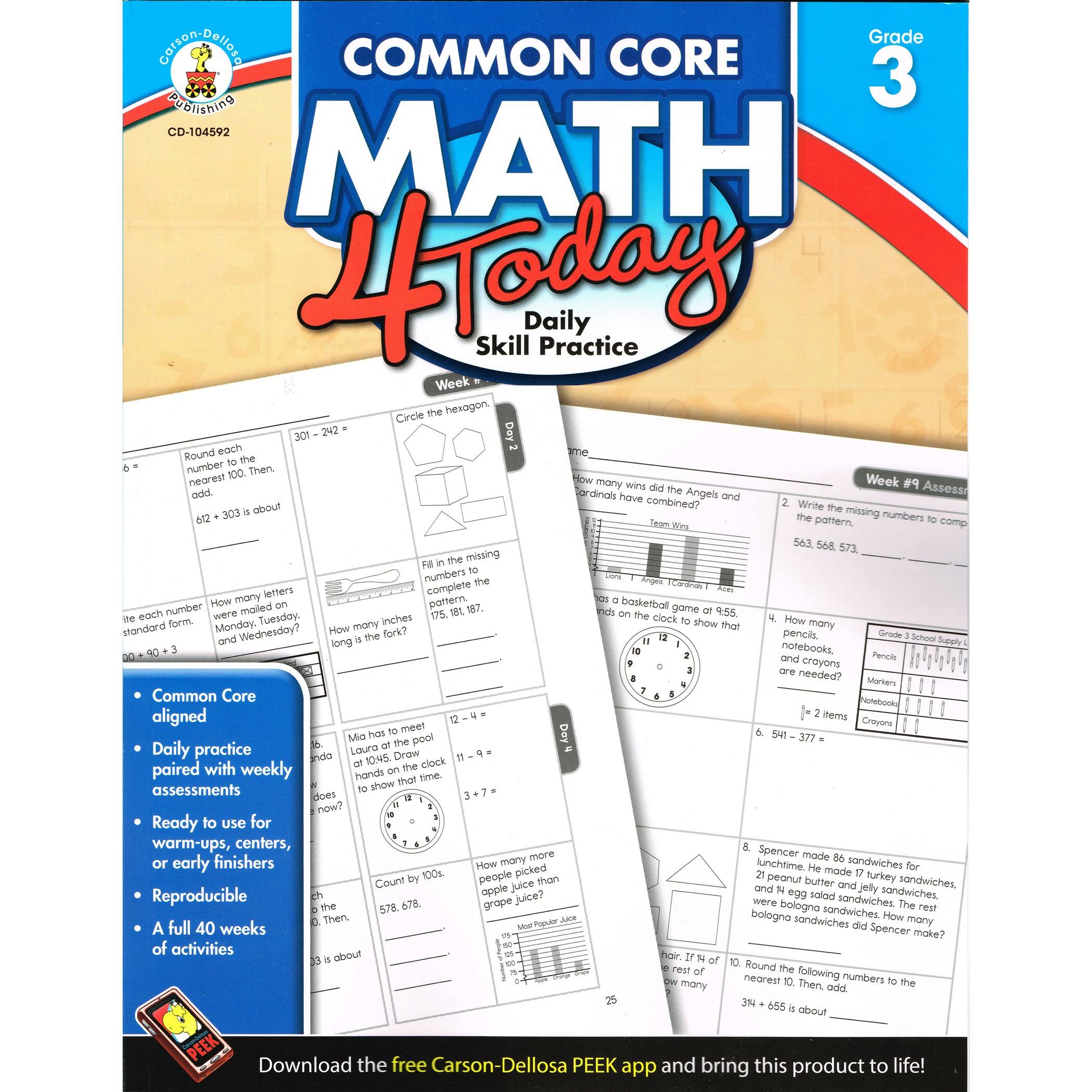 Common Core Math 4 Today, Grade 3: Daily Skill Practice - Erin McCarthy