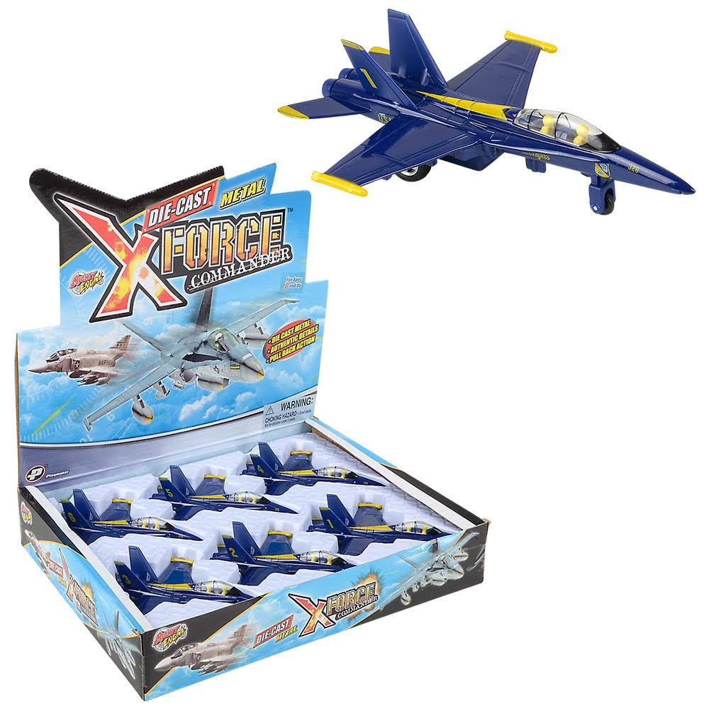 The Toy Network 6.5" Die-Cast Pull Back F-18 Blue Angel
