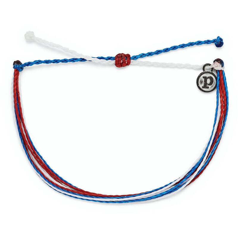 Pura Vida Original Bracelet Red White Blue
